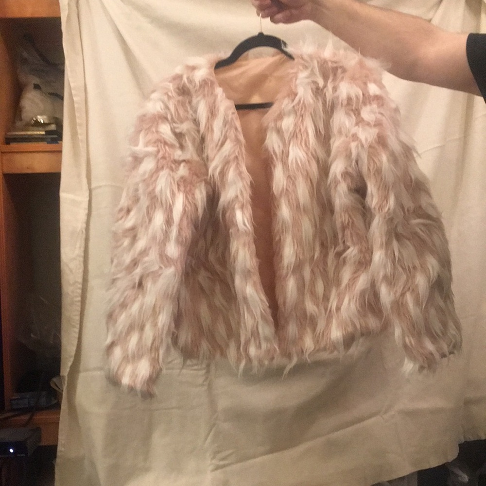 (1x) jacket faux fur super fuzzy brand new